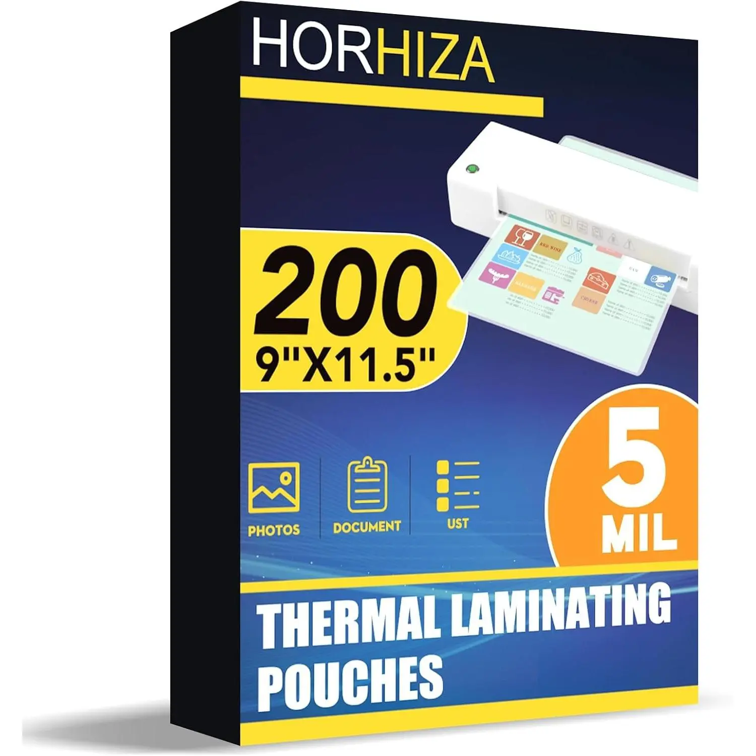 200 Pack 5 Mil Laminating Sheets, Holds 8.5 x 11 Inch Sheets | 9 x 11.5 Inches Thermal Laminating Pouches for Laminator, Clear, Letter Size, Office and School Supplies