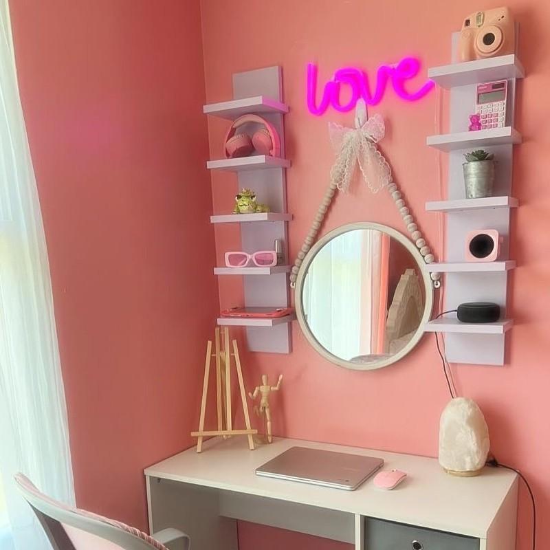 5-layer white PVC plastic suspended wall hanging storage system, smooth laminate vertical frame, suitable for bedroom/living room/entrance, upgraded tower design, can display jewelry green plants, simple art storage display shelf, Wall Shelf Unit