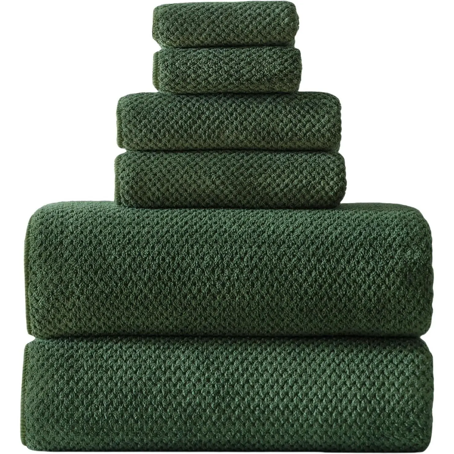 40x80 Inches Bath Sheets Towels for Adults Oversized Bath Towels Extra Large Luxury Super Soft Absorbent Quick Dry Microfiber (Olive Green,6PCS)
