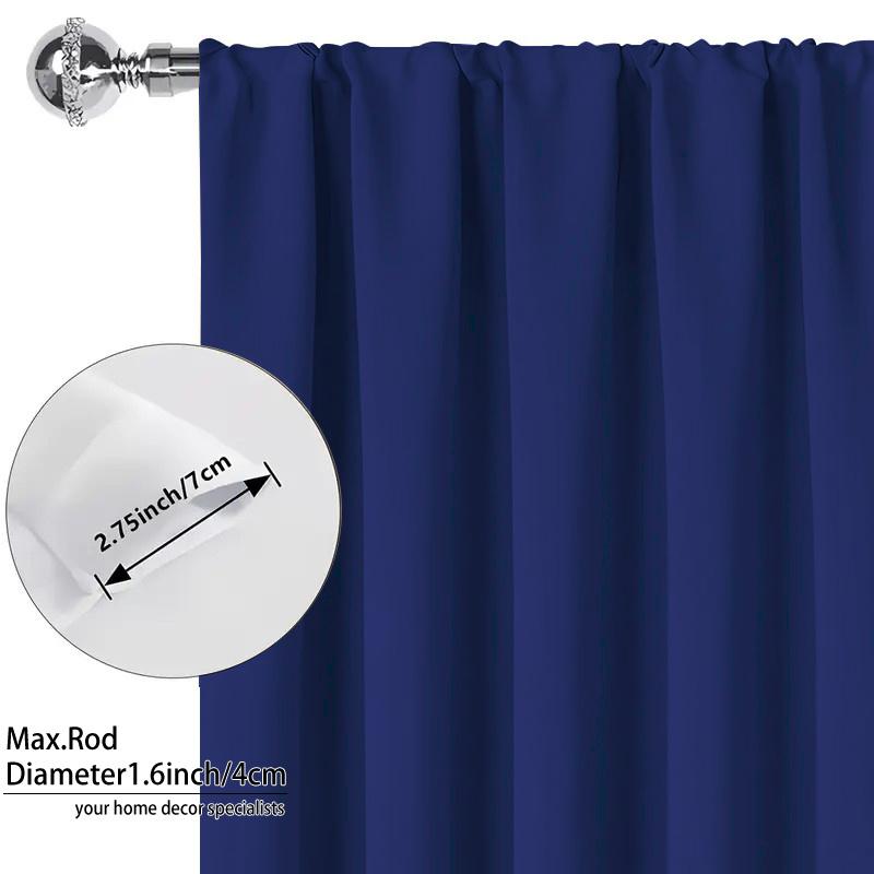 1 piece, solid color polyester material film lining, modern romantic style, 100% blackout curtains, darkening the interior, top pole hanging method, suitable for bedrooms, dining rooms, living rooms, kitchens