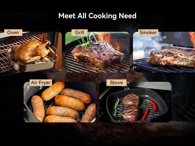 INKBIRD Multi-Sensor Bluetooth Thermometer with Probe Compatible with iOS and Android apps Ideal for outdoor grilling, smoking, rotisserie ovens, and rotisserie spits Precise temperature measurement