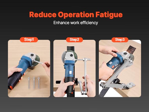 VEVOR Lawn Mower Blade Sharpener and Balancer, 15 - 45 Adjustable Lawnmower Blade Sharpening Tool with 4 Adapter Pins, Ball Bearings 25mm Enlarged Handle, Compatible with Most Angle Grinders