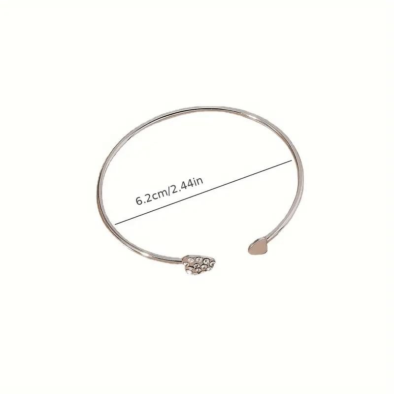 Adjustable Gold-tone Cuff Bracelet, Double Heart Opening Bracelet, Inlaid with Sparkling Zircon, Ideal for Daily Wear and Gifting, Valentine'S Day Accessory, Elegant Accessory, Zirconia Stone Accent