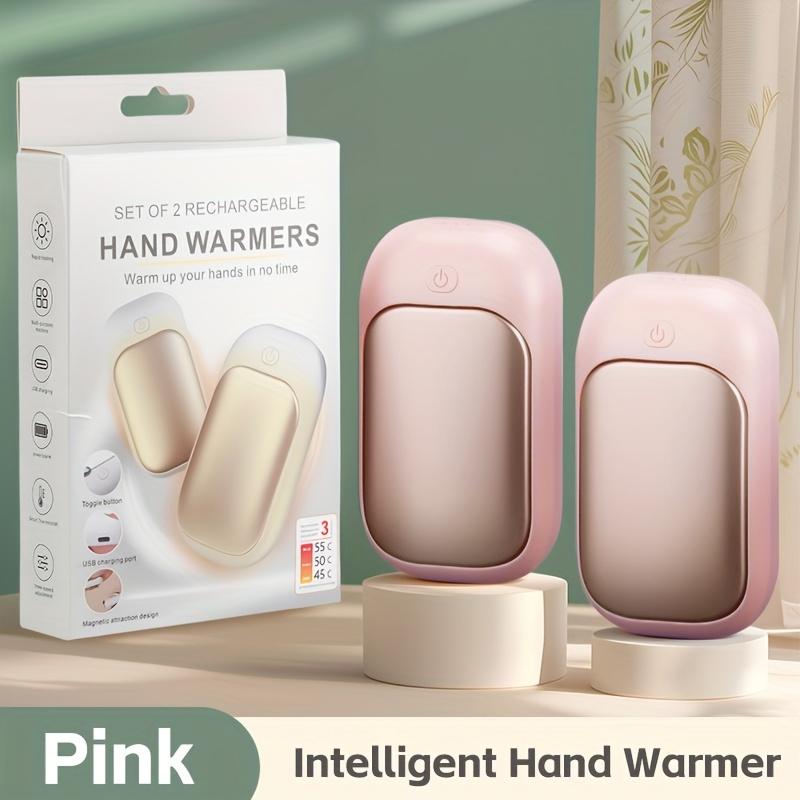 Magnetic Electric Hand Warmer, USB Rechargeable 2 Piece Set, Three Heat Settings, Fast Infrared Heating, Safe Smart Chip, Portable Gift