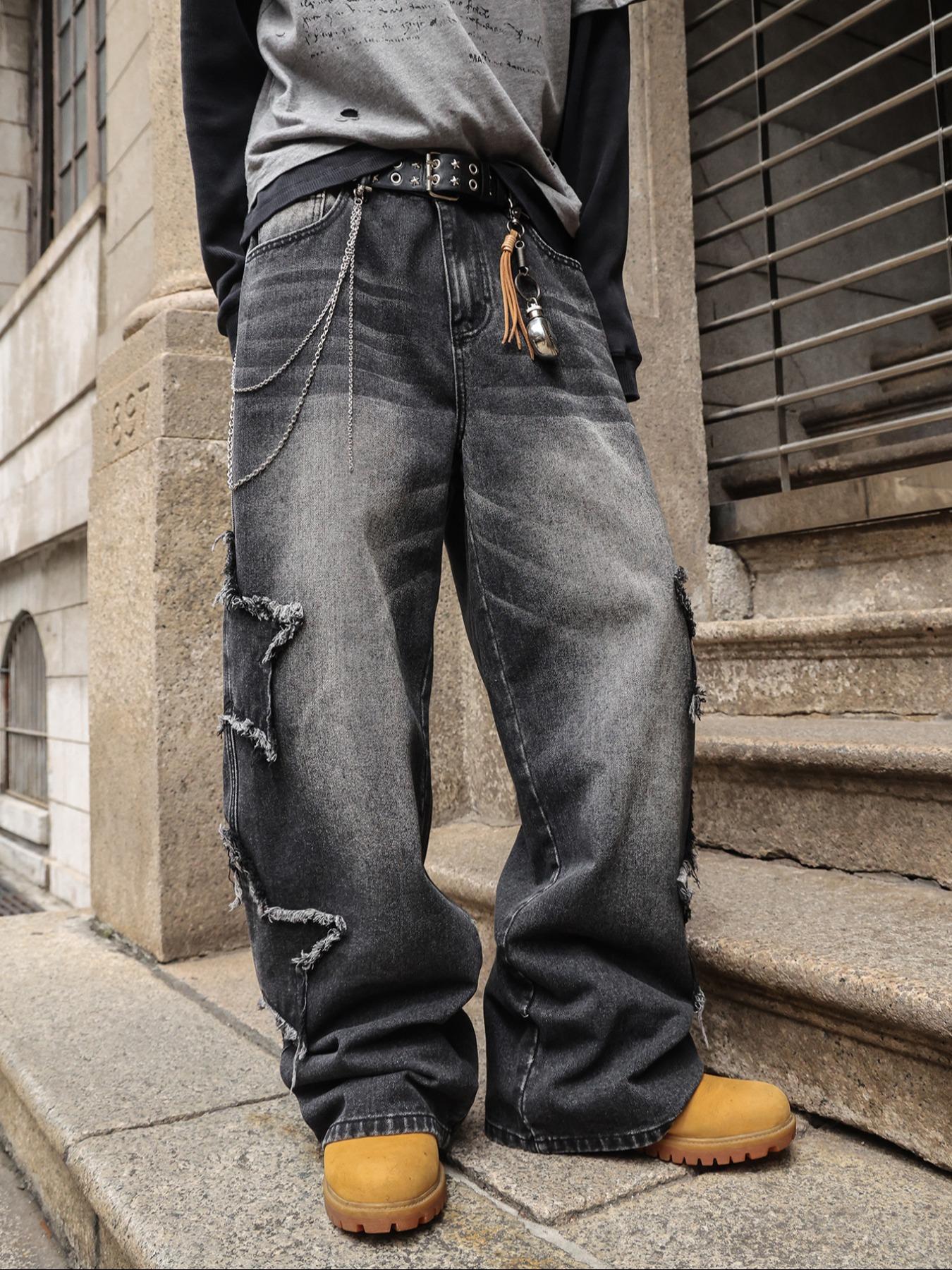 Four-Season Washed Vintage Loose Straight Leg Jeans, Y2K Street Style Denim Jeans, Perfect Gift for Husband and Boyfriend