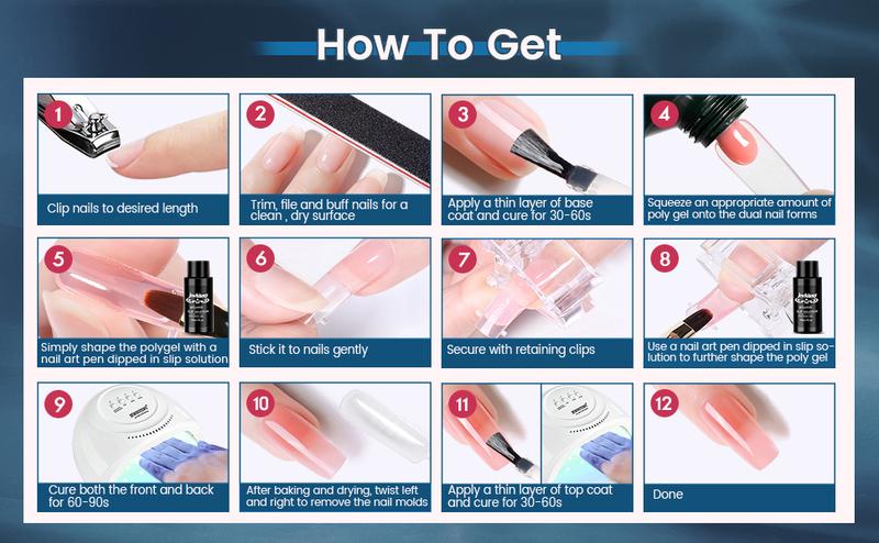 JEWHITENY 14 Colors Poly Nail Gel Kit All-in-one Kit Poly Nail Gel Kit with Nail Lamp Builder Nail Gel Nail Strengthen DIY at Home Beauty Gifts Matte and Glossy Top Coat JEWHITENY 14 Colors Poly Nail Gel Kit All-in-one Kit Poly Nail Gel Kit with Nail Lamp Builder Nail Gel Nail Strengthen DIY at Home Beauty Gifts Matte and Glossy Top Coat