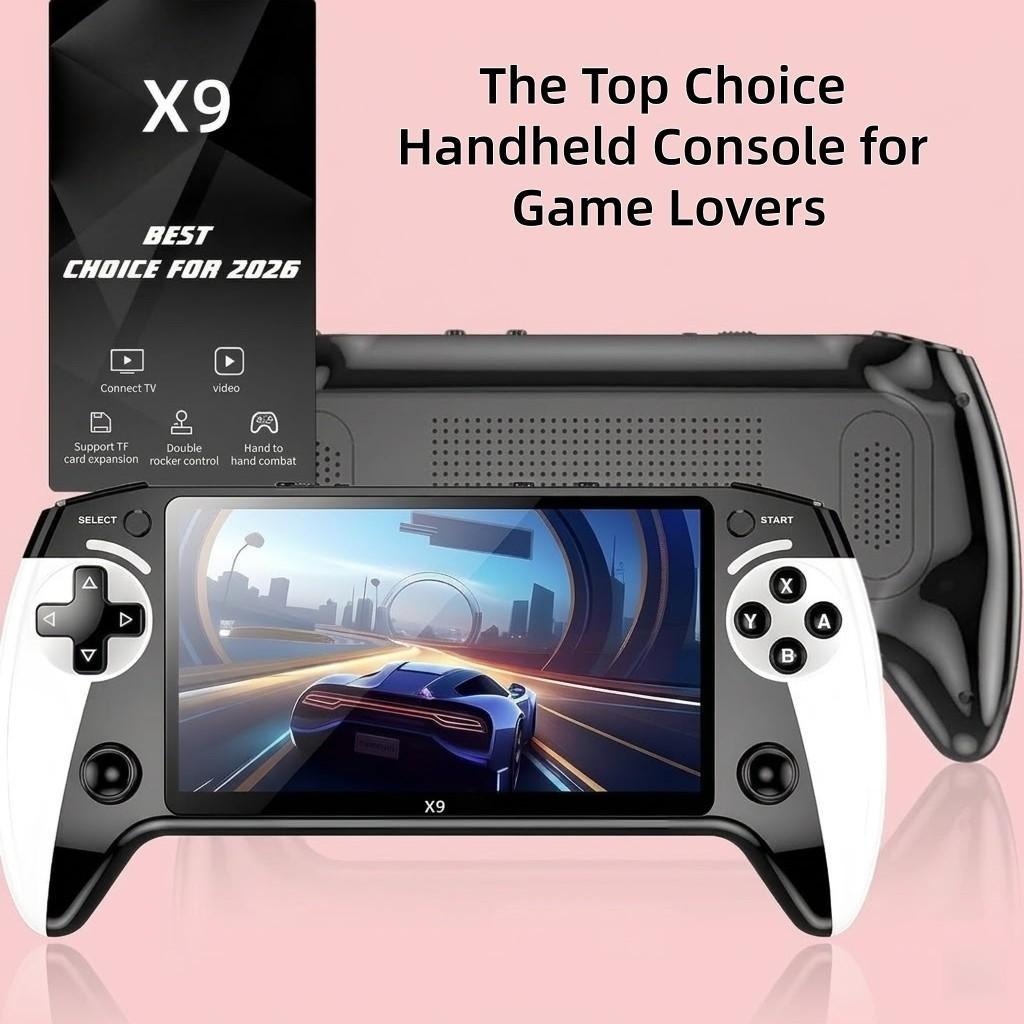 X9 Handheld Game Console, Wireless Portable Console, Digital Console, 5.5 Inch HD Screen, Retro Gaming, Home Relaxation, Friend Gathering, Christmas Gift, Valentine's Day Present X9 Handheld Game Console, Wireless Portable Console, Digital Console, 5.5 Inch HD Screen, Retro Gaming, Home Relaxation, Friend Gathering, Christmas Gift, Valentine's Day Present