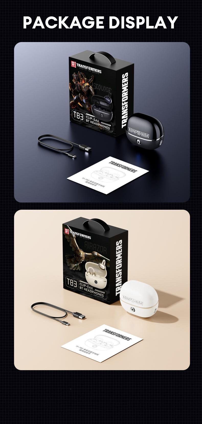 Transformers T83 Wireless Earbuds High Sound Quality headphone 360°Panoramic Stereo Space Sound Effects Comfortable To Wear