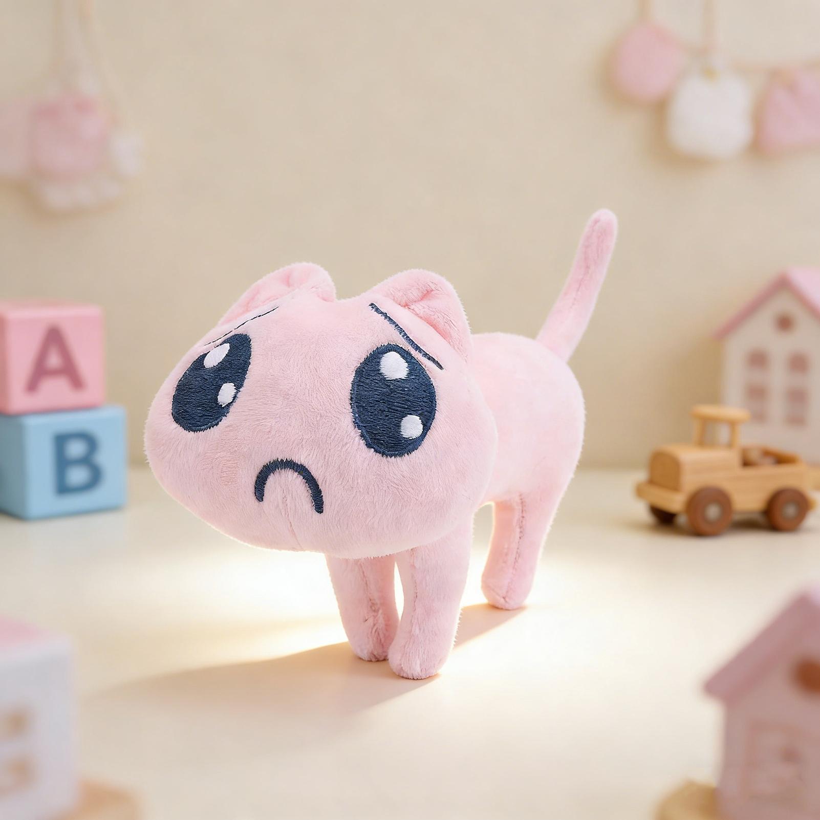 Needy Girl Overdose Cat Nidigga Pien Plush Toy, Exact P-Chan Stuffed Animal from Game, Soft Plushie for Game Fans & Otaku, Cozy Desk Decor & Sleep Companion, Must-Have Cute Collectible Gift for Gaming Enthusiasts