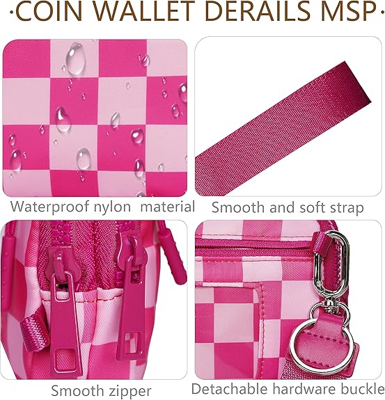Checkered Wristlet Wallets for Women Nylon Quilted with 4 Zippers Travel Credit Card Holder Cell Phone Organizer Coin Purse Crossbody Key Bag with ID Window RFID Blocking Compact Pouch Checkered Wristlet Wallets for Women Nylon Quilted with 4 Zippers Travel Credit Card Holder Cell Phone Organizer Coin Purse Crossbody Key Bag with ID Window RFID Blocking Compact Pouch