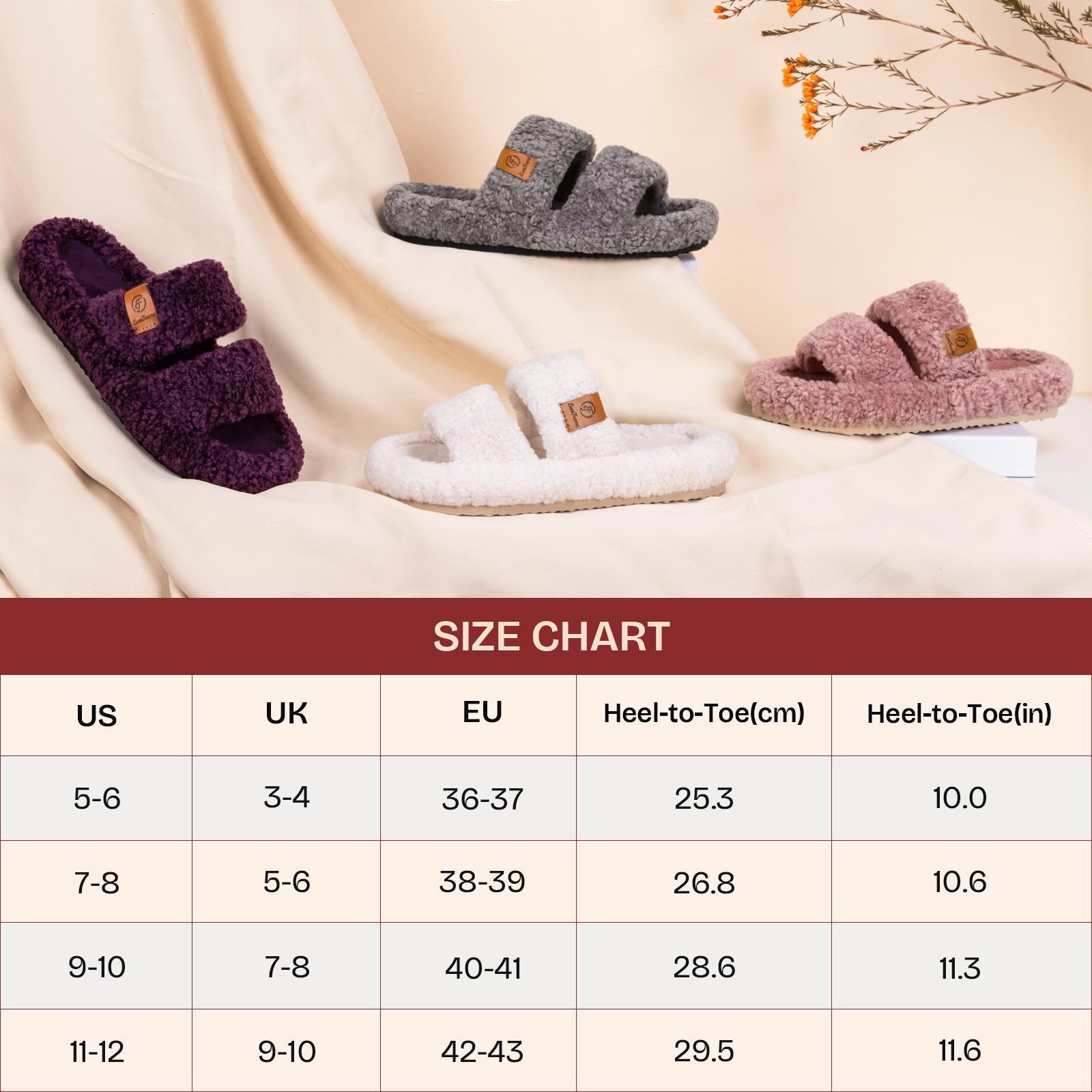 EverFoams Women's Fuzzy Open-Toe Slippers – Stylish Classic Slides with Soft Memory Foam, Non-Slip Rubber Sole, Perfect Cozy Footwear .
