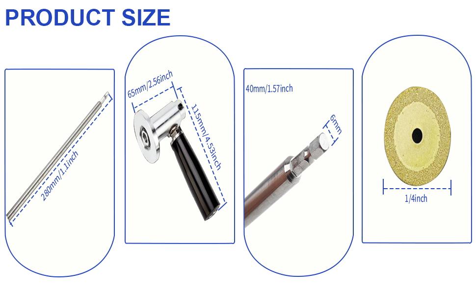 Inside Pipe for PVC Pipe, with Handle and 4 Grit Cutting Wheel, 7 Inch Cutting Depth, 1/4in Hex Shank Fit, Pipe Tool for
