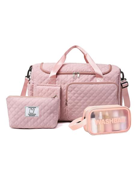 Three-piece travel bag set, niche design, multi-functional handbag, small bag and toiletry bag combination, large capacity, fashionable and versatile, multi-color optional, suitable for short trips, outdoor camping, etc., Travel Essentials Carryall
