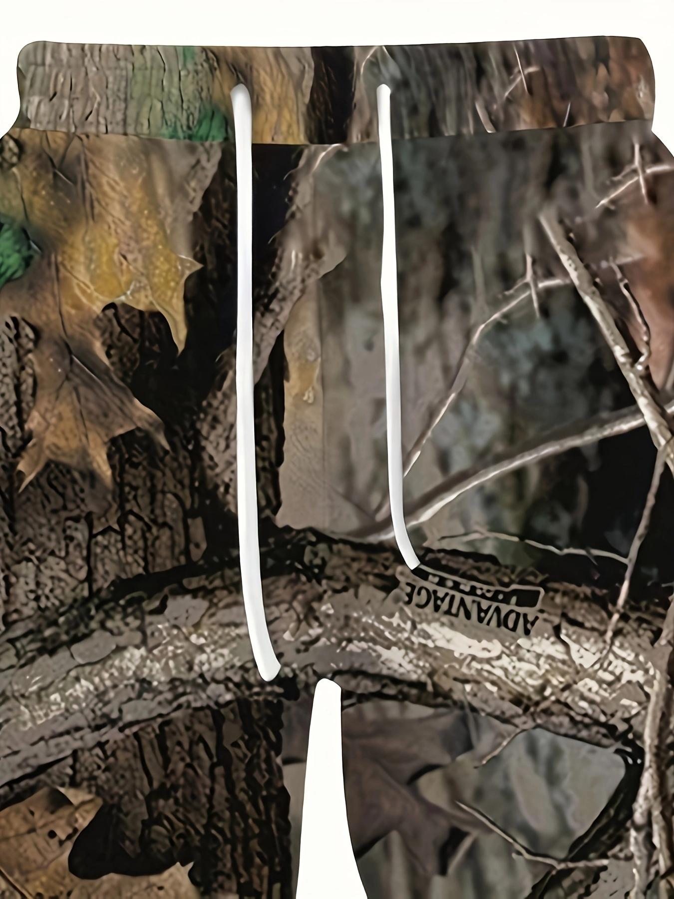 men's full body leaf print long sleeved hooded sweatshirt+pants set, casual pairing with thick and warm suit, suitable for winter and autumn