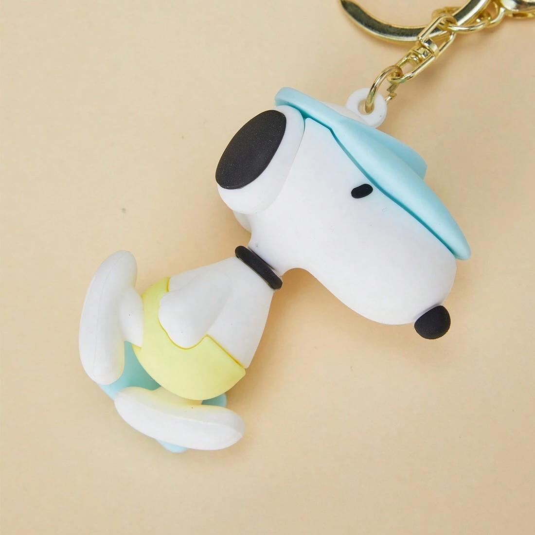 MINISO Snoopy Summer Travel Series Creative Three-Dimensional Pendant Key Chains Bag Charms Key Charms Purse Charms Car Charms