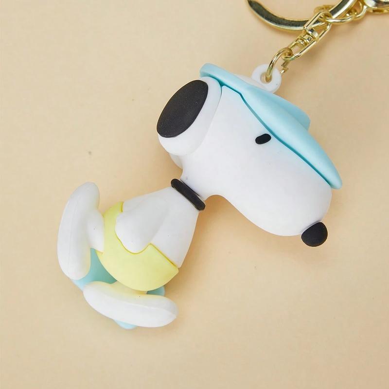 MINISO Snoopy Summer Travel Series Creative Three-Dimensional Pendant Key Chains Bag Charms Key Charms Purse Charms Car Charms