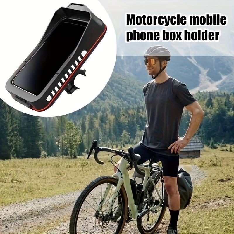 Shock-Absorbing Universal Bike Phone Mount - Rotatable, Waterproof, Anti-Rattle Holder for Cycling & Motorcycling, Fits Electric Scooters & Bicycles, Black with Red Accents, Secure & Easy Access to Your Phone, Secure Phone Mount | Sleek Phone Holder