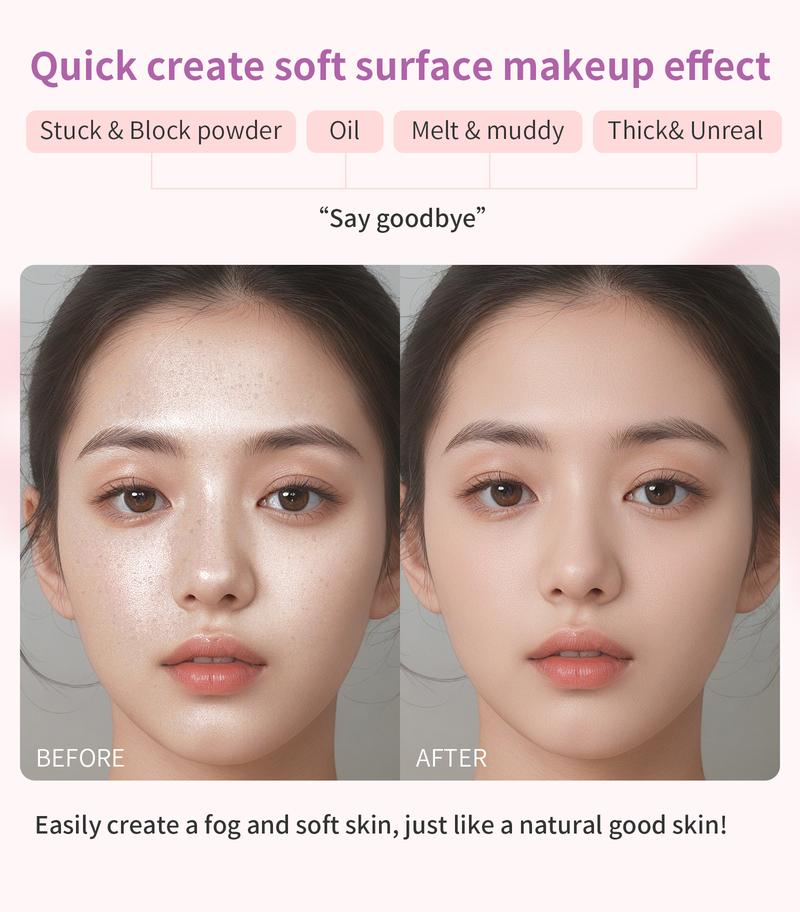 RTETETOK Makeup Setting Cream Oil Control Waterproof Matte Long-lasting Flawless Facial Makeup with Mirror Non-Lossing Powder Silky Cosmetic Smooth