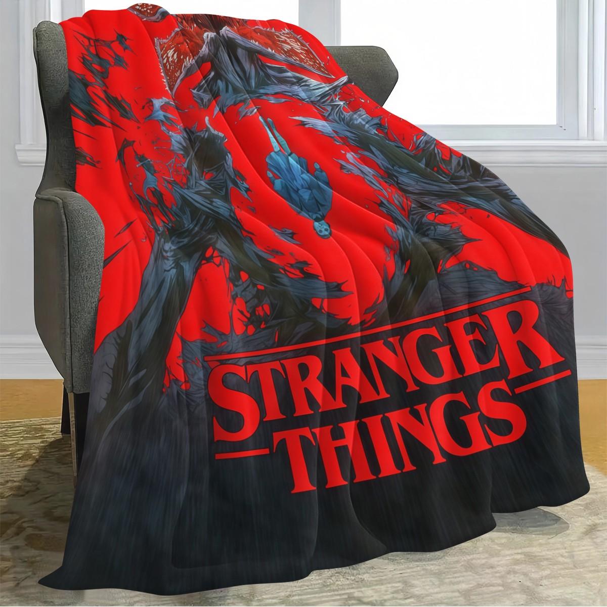 タ*ー様 玲*様 Stranger Things Blanket タオルケット Stranger Things Demogorgon Fleece Blanket with Design, Soft