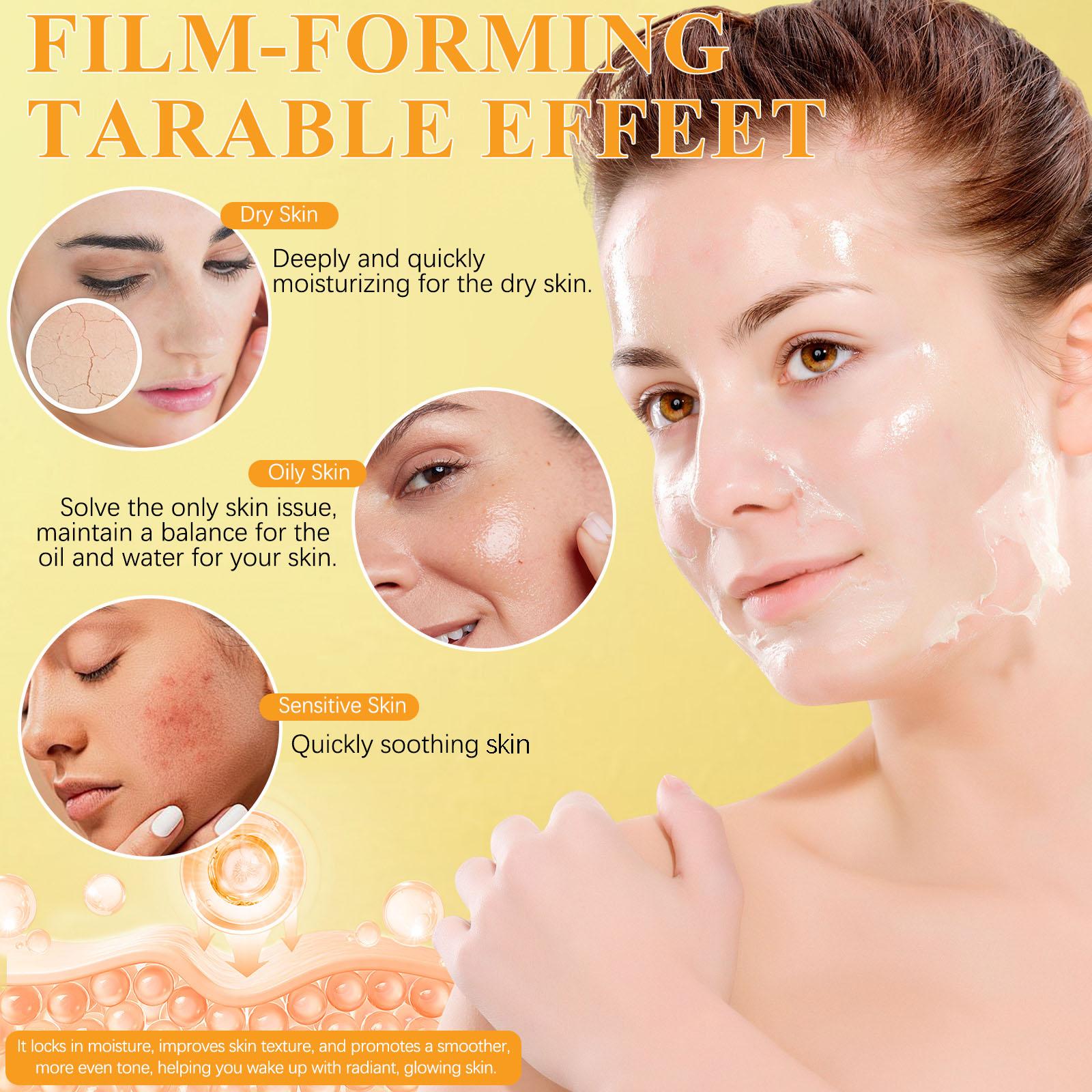 Yecuce Turmeric Collagen Sleep Mask 75ML, Clear Hydrating Radiant Skin, Suitable for All Skin Types, Holiday Gift