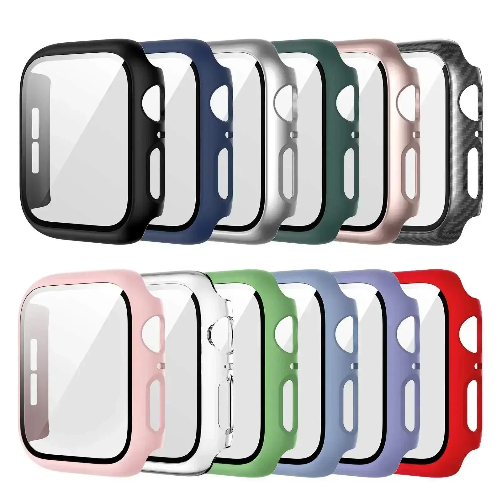 Tempered Glass+Cover For Apple Watch series 10 42mm 46mm Matte Hard PC bumper Screen Protector Case iWatch 10 42/46 Accessories