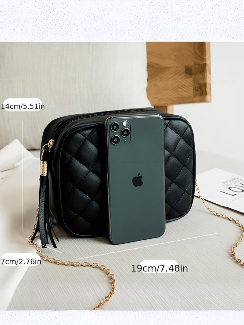 Women's Elegant Quilted Butterfly Design Crossbody Bag, Fashionable Shoulder Bag for Daily Used, Casual Trendy Versatile High-quality Daily Commuting Bag