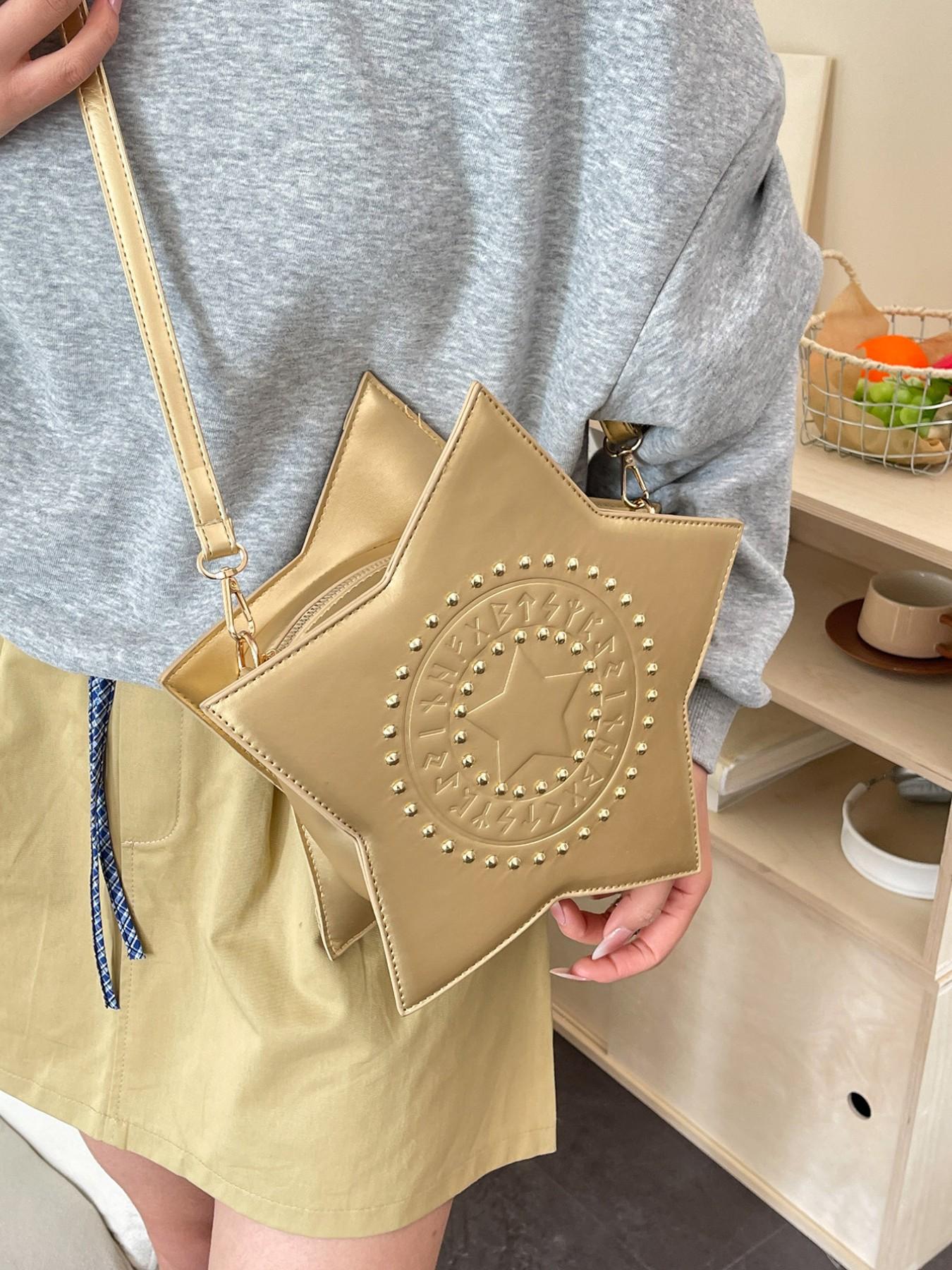 Trendy Star Crossbody Shoulder Bag, 2026 New Fashionable PU Material, Casual Style for All Seasons, Ideal for Travel and Daily Use