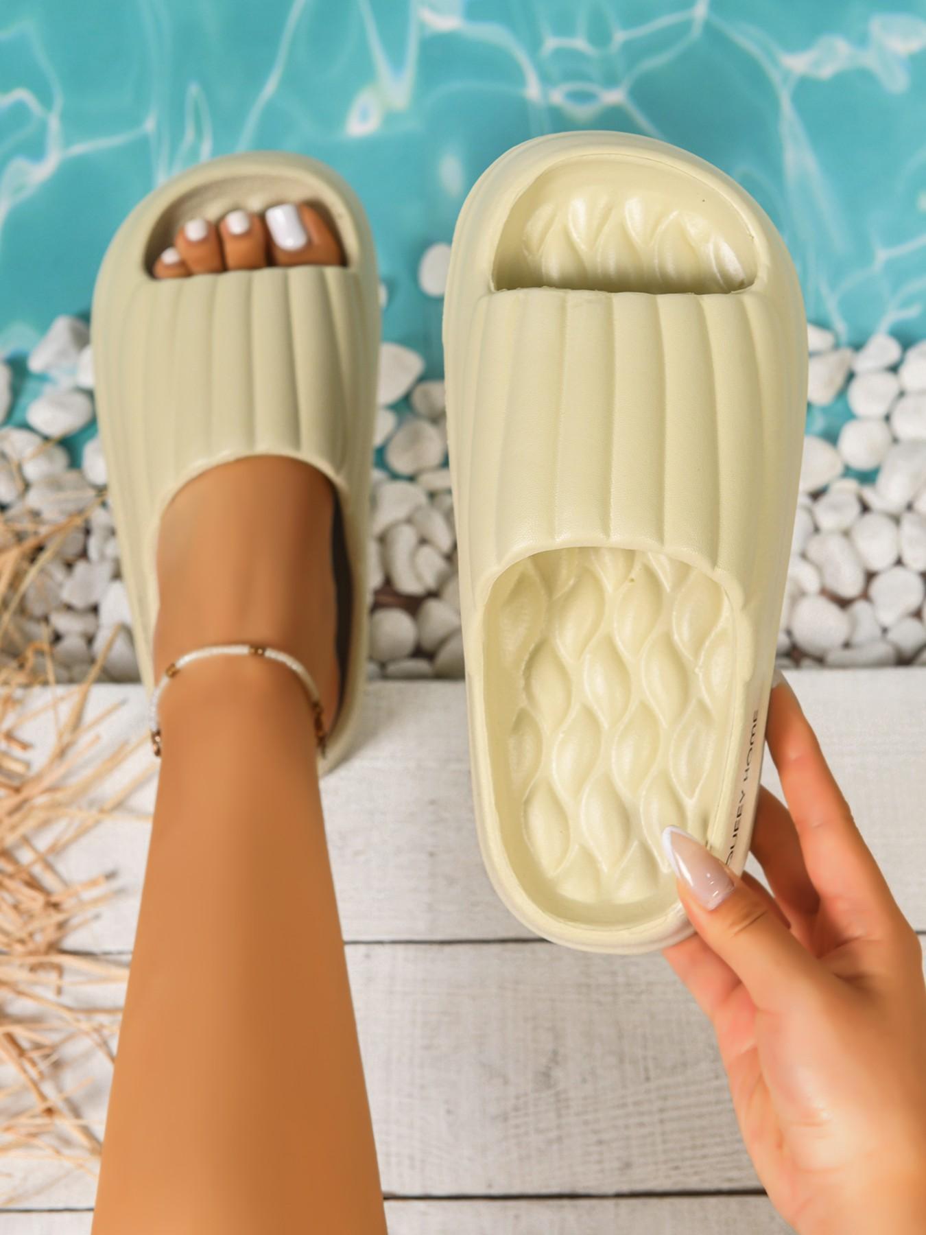 Men's Fashionable Minimalist Slides, Casual Comfortable Home Slippers, House Slippers, Soft Non-slip Slippers for Indoor & Outdoor Wear, Walking Shoes