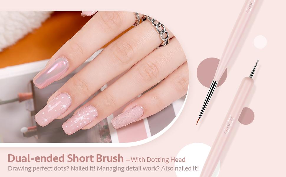 GAOY 8 Pcs Nail Brushes for Nail Art, Nail Design Tools for Nail Detail Painting, French Liner and Dotting Pens for Nail DIY