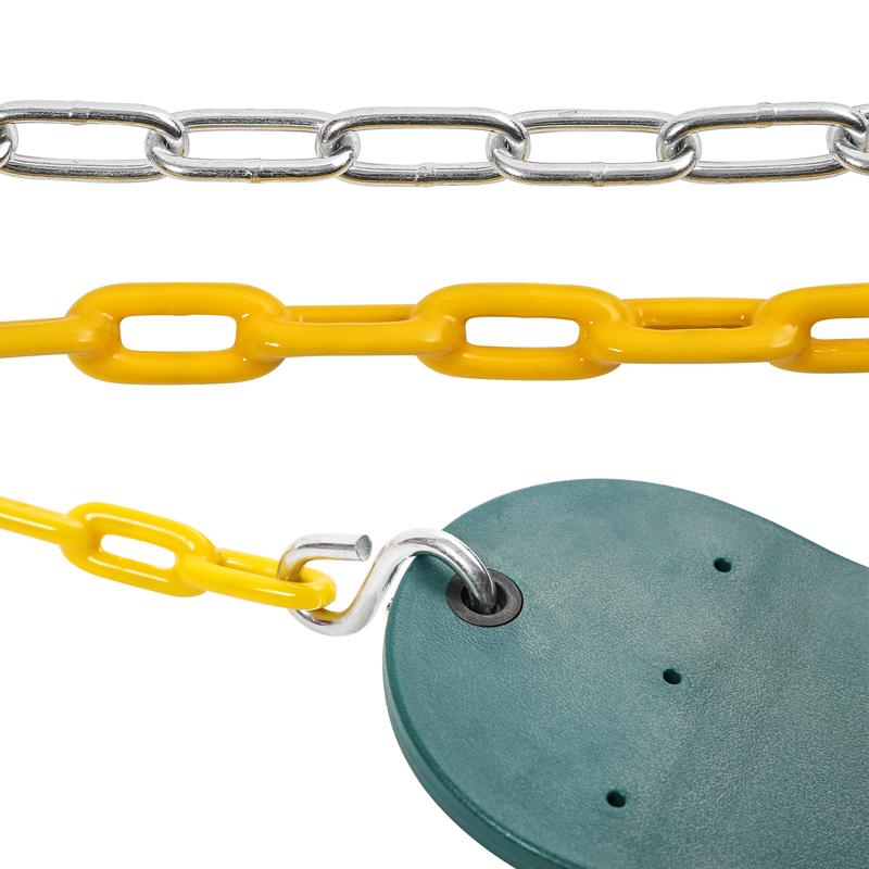 2PCS Swings Seats Heavy Duty with 66" Chain, Playground Swing Set Accessories Replacement with Snap Hooks, Support 250lb