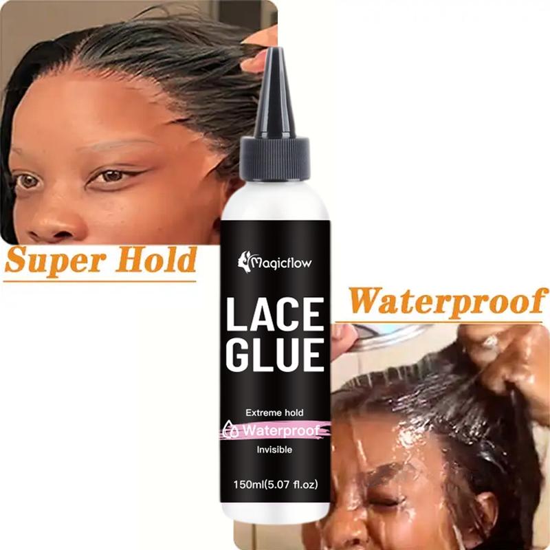 Waterproof Lace Wig Glue 150ML/5.07 Fl. Oz, Strong Hold Fast Dry Invisible, No Odor Easy Removal, Hair Adhesive for Wigs Waterproof Lace Wig Glue 150ML/5.07 Fl. Oz, Strong Hold Fast Dry Invisible, No Odor Easy Removal, Hair Adhesive for Wigs