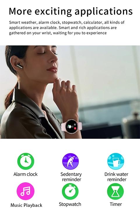 Women's & Men's Smartwatch with Call Function, Compatible with iPhone/android, Round Design, Fitness Tracker