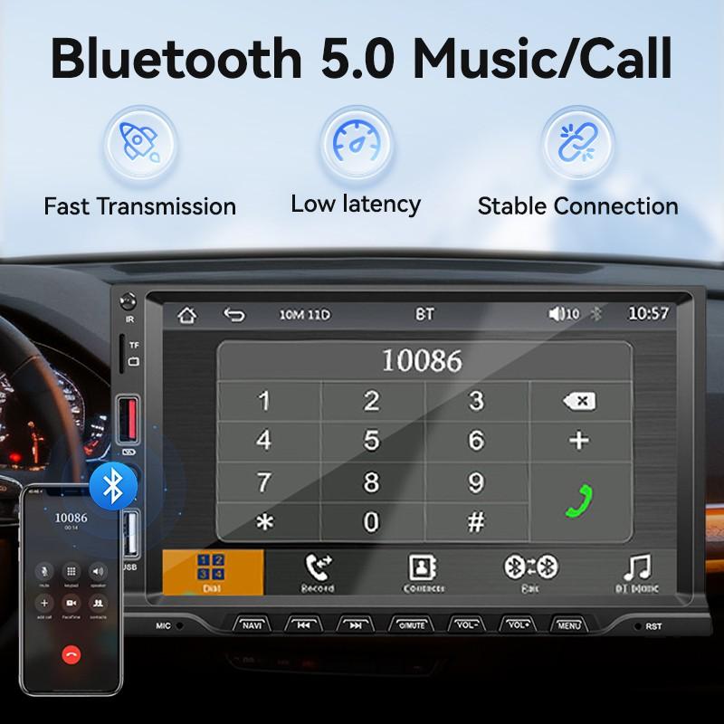 7 Inch Carplay Car Display, Supports Wired Apple Carplay, Android Auto, Rearview Camera, Bluetooth-compatible 5.0, USB, TF, Aux, Fm, 1 Din 12V Vehicle, Carplay Touchscreen 7 Inch Carplay Car Display, Supports Wired Apple Carplay, Android Auto, Rearview Camera, Bluetooth-compatible 5.0, USB, TF, Aux, Fm, 1 Din 12V Vehicle, Carplay Touchscreen