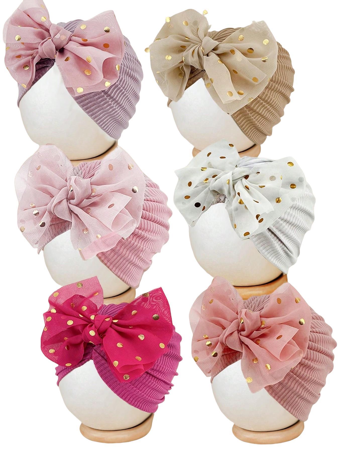 5-piece set of candy-colored cute baby headbands, princess girl hair accessories, suitable daily and all-season wear, with fashionable knot design