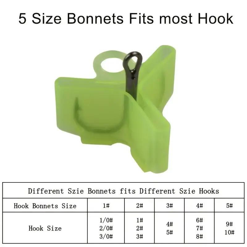 100/250 Pcs Treble Hook Covers, Fishing Treble Hook Covers, Fishing Hook Bonnets, Fishing Hook Safety Cover, Assorted Sizes Fishing Hook Protector Bonnets Guard Safety Cap Protector, 5 Sizes, Fishing Accessories