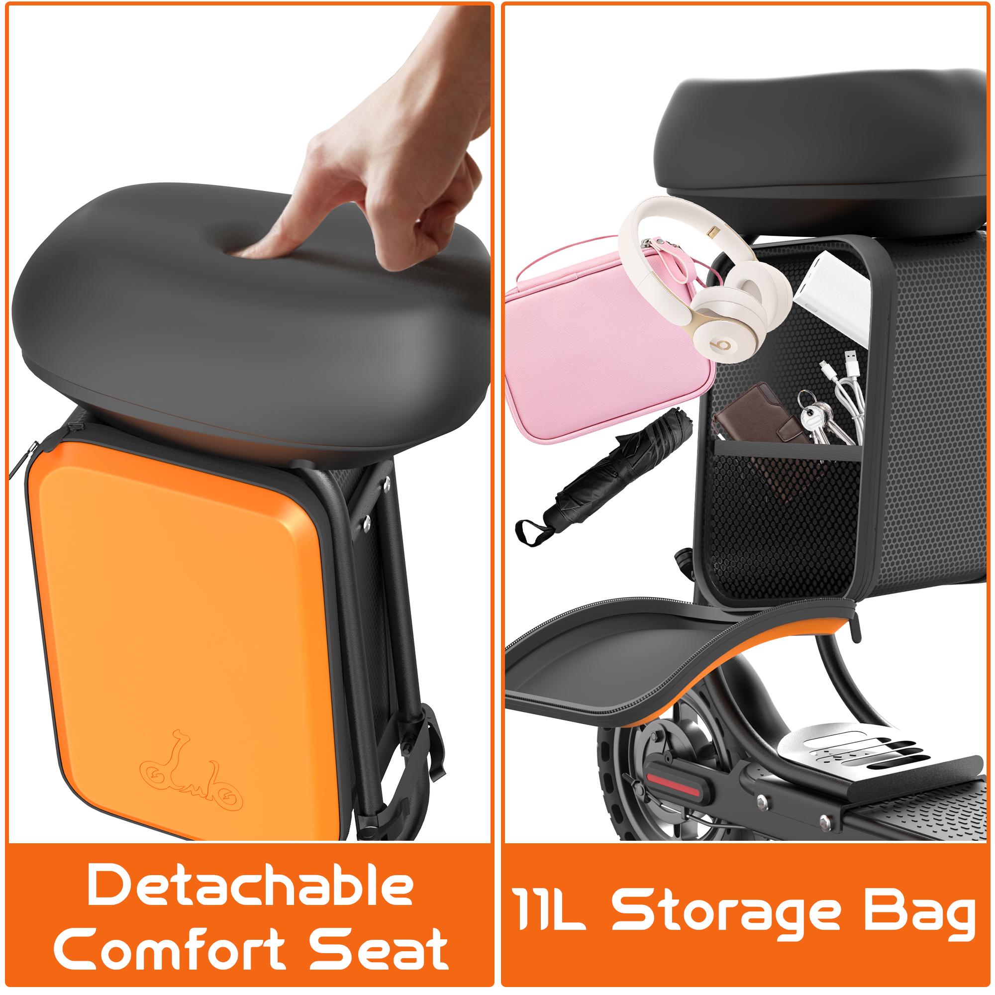 Electric Scooter for Adults – 19 MPH Top Speed, 350W Motor, Foldable Commuter Scooter with App Control, Seat and Bag Electric Scooter for Adults – 19 MPH Top Speed, 350W Motor, Foldable Commuter Scooter with App Control, Seat and Bag