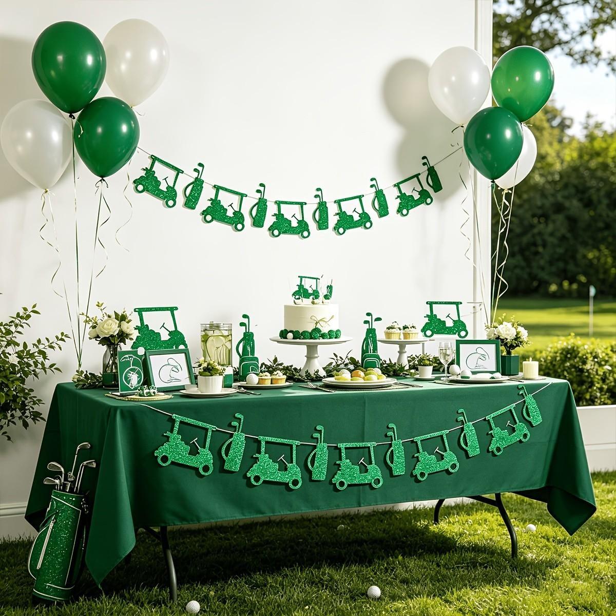 Golf Party Banner Set, Golf Cart and Bag Decor, Birthday Party Setup, Sports Theme Banner, Indoor Outdoor Photo Background, Golf Enthusiast Decoration