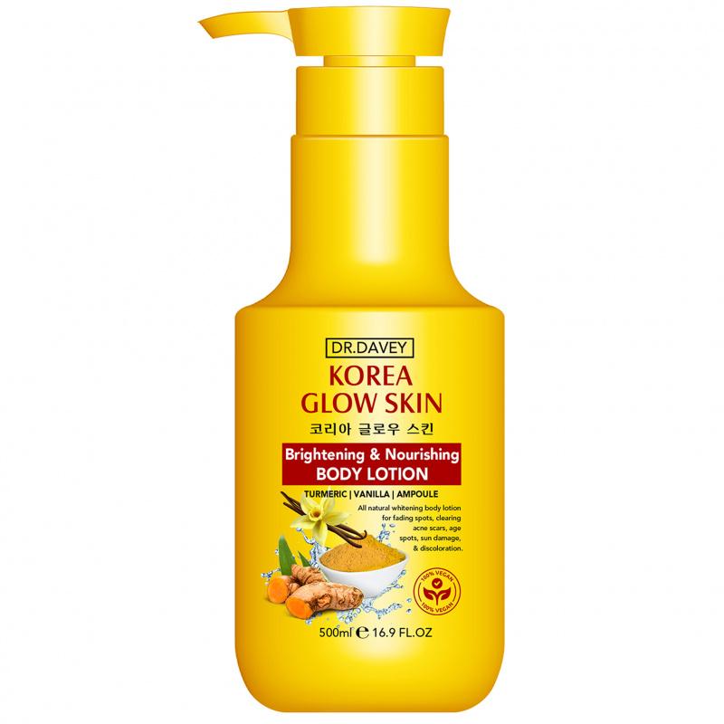 500ML DR.DAVEY Turmeric Body Lotion Large Capacity Four Seasons Moisturizing, Hydrating and Refreshing, Non greasy and Fragrant Body Lotion for the Whole Family for Body, Face, Hand,Foot,travel,gifts for women, friends, and family members