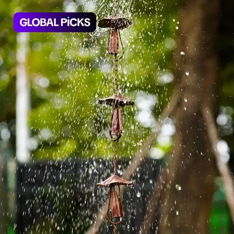 Vintage Iron Mushroom Rain Chain, Rustic Wind Chime, No Electricity, Garden & Patio Decor, Spring & Summer Outdoor Decoration, Durable Vintage Iron Mushroom Rain Chain, Rustic Wind Chime, No Electricity, Garden & Patio Decor, Spring & Summer Outdoor Decoration, Durable