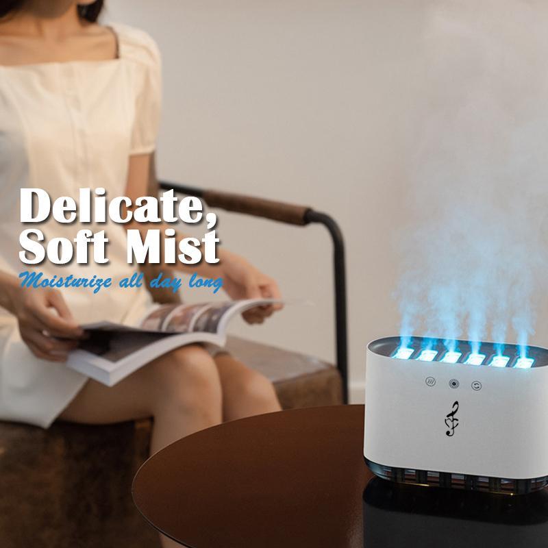 Smart Sound-Controlled Aroma Diffuser And USB Music Rhythm Humidifier, Aromatherapy Diffusers – 7-Color Adjustable Ambient Light, Multi-Mode Mist Aromatherapy Lamp For Home, Bedroom, And Office, USB Powered Humidifier