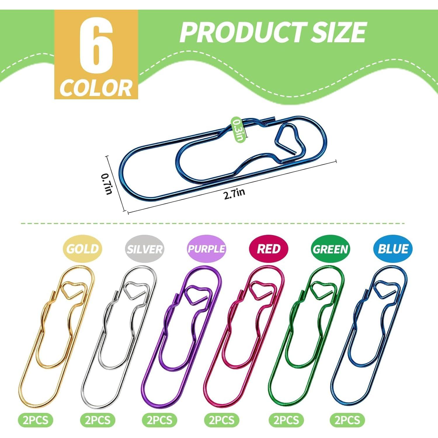 12 count Pen Clips,Paper Clip Pen Holder, Metal Pen Clip for Notebooks, Multi-Functional Organizer for Office, School, and Use(6 Colors) 12 count Pen Clips,Paper Clip Pen Holder, Metal Pen Clip for Notebooks, Multi-Functional Organizer for Office, School, and Use(6 Colors)
