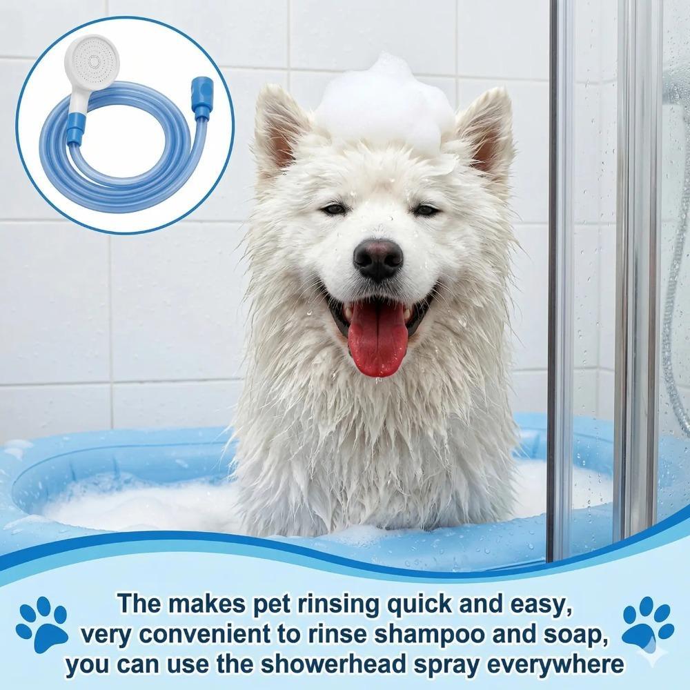Tub Spout Shower Attachment with 5ft Hose, No Install Faucet Sprayer, Perfect for Pet Bathing, Grooming and Hair Washing, Multi-Purpose Bathroom Water Sprayer
