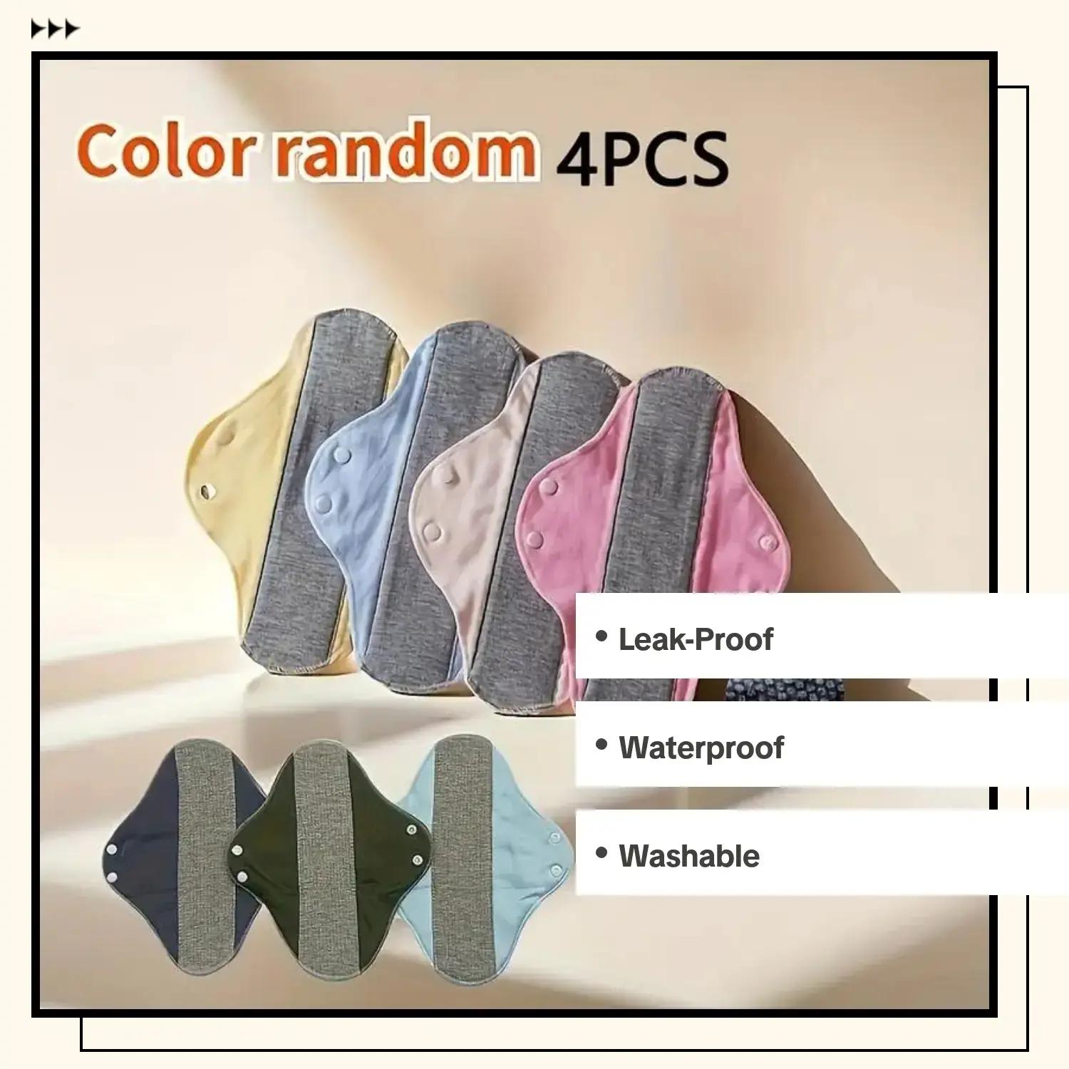 Perfect Gift for Seniors and Women, 4-Pack Graphene Sterile Leak-Proof Washable Incontinence Pads, Ideal for Elderly Care