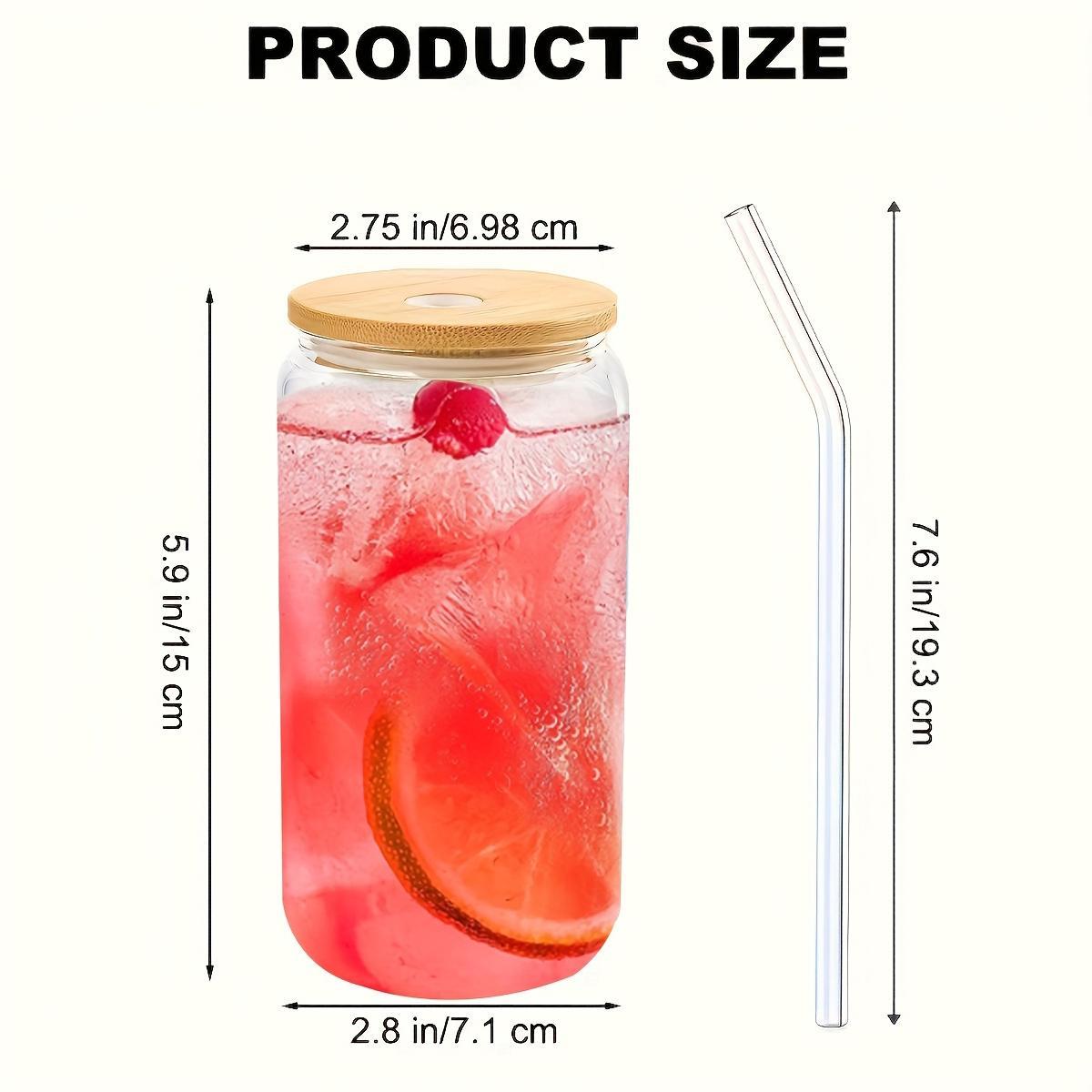 Trendy Heart Leopard Print Glass Tumbler with Lid & Straw, Clear 16oz covered straw glass drinking cup, reusable glass drinking cup, high-quality glass jar design, suitable for iced coffee, beer, juice, milk, cold drink glass cups, fashionable glassware