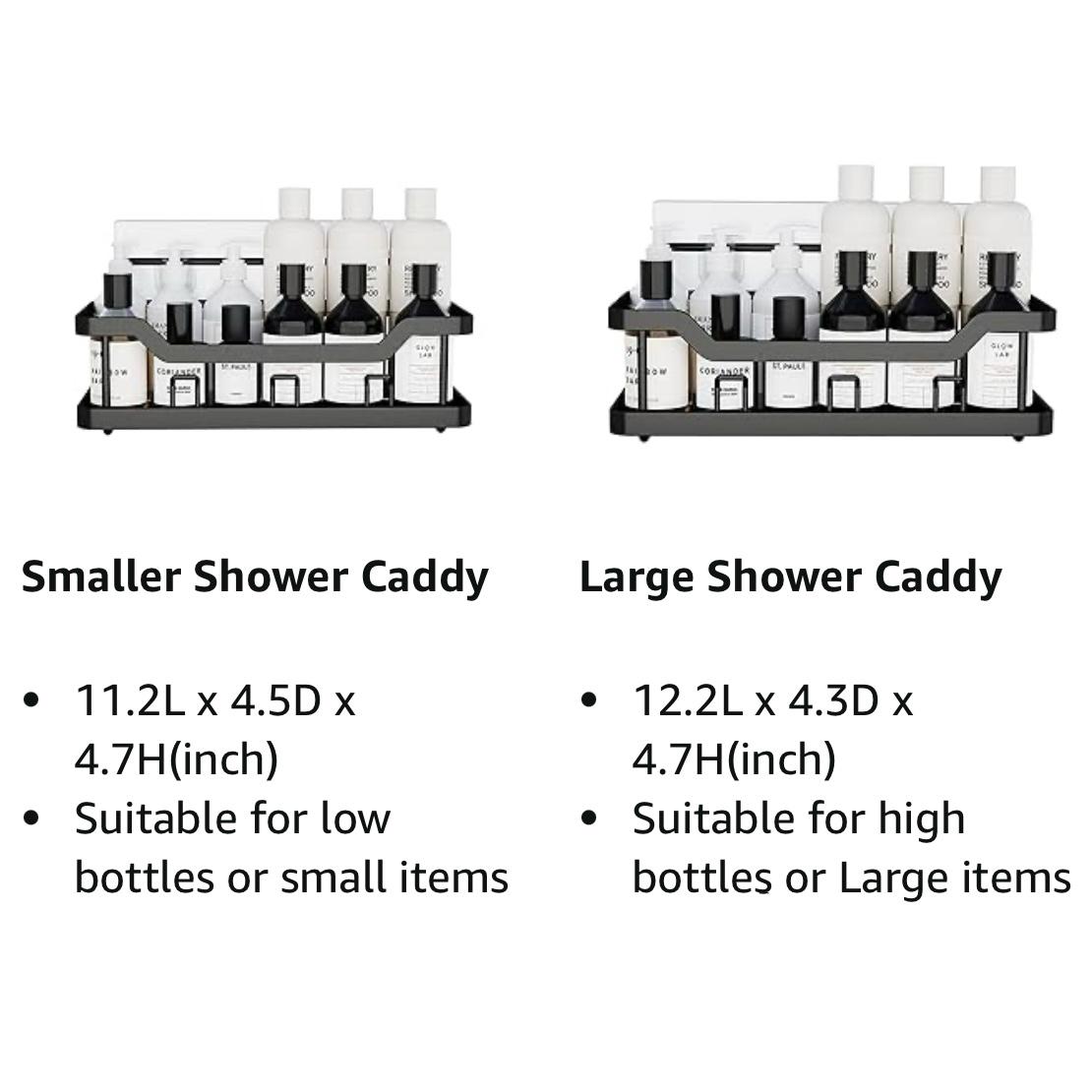 Shower Organizer 5 Pack, Adhesive Shower Caddy with No Drilling, Large Capacity, Rustproof Stainless Steel for Bathroom Organizers and Storage&Kitchen, Shower Shelves for Inside Shower