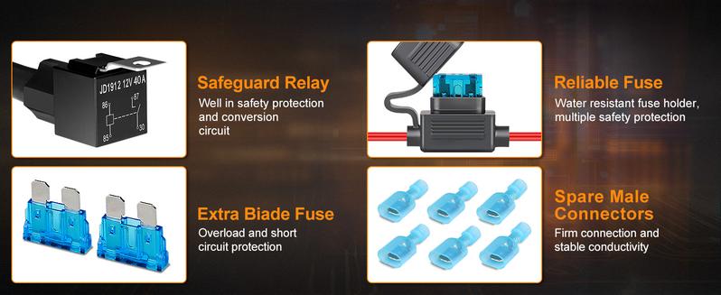 NAOEVO 7-Inch LED Light Bar-6 Modes Waterproof Multi-Mode LED Light Bar, White & Amber Strobe Lights, Off-Road, Fog Lights for Trucks, Boats, ATVs, Jeeps, SUVs (6 Modes)