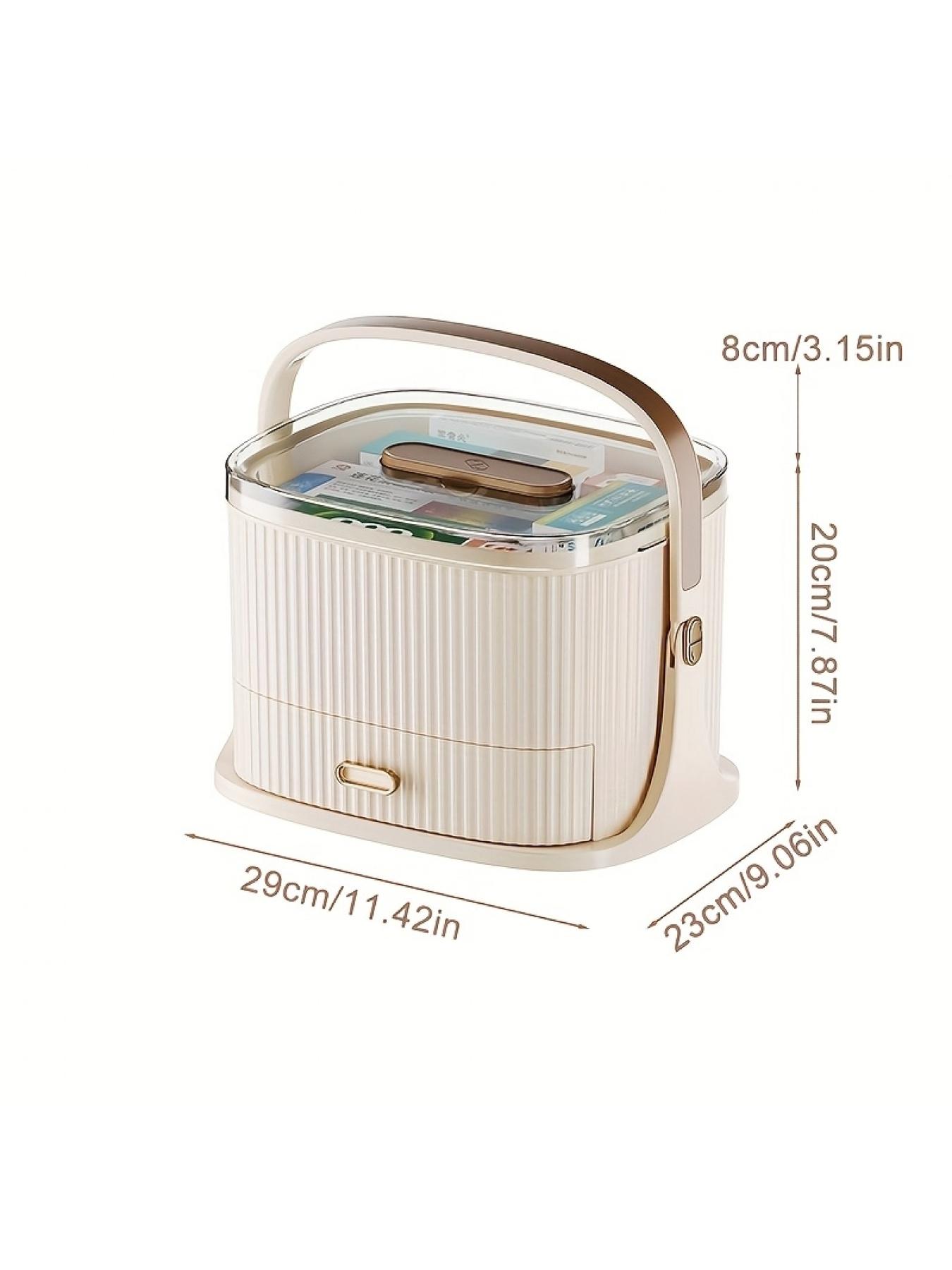 Hardware Thickened Large Clear Storage Box, Dustproof Flip Lid Organizer for Home Office Storage