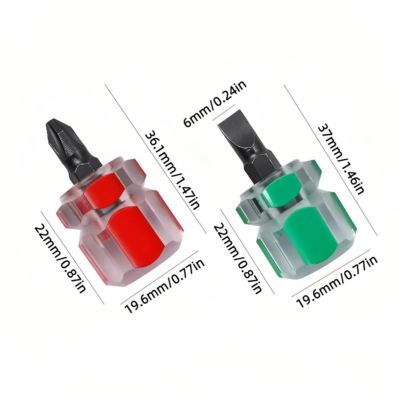 Mini Precision Screwdriver Set with Transparent Handle, Portable Radish Head Tool for Easy Repairs, One-Way and Cross Options Included