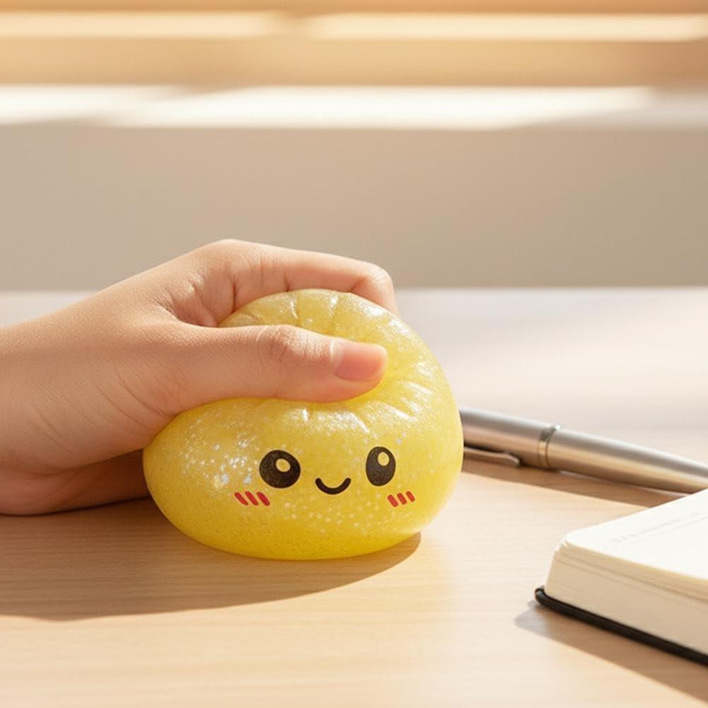 1 PCS Glitter Dumpling Squishy, Rare Glitter Dumpling Stress Ball, Colorful Dumplings Stress Balls Fidget Sensory Toy, Anxiety Squishies, Fidget Cube Stress Relief, Bun Stress Relief Fidget Low Rising, Squishies Dumpling Toys for Teens & Adults