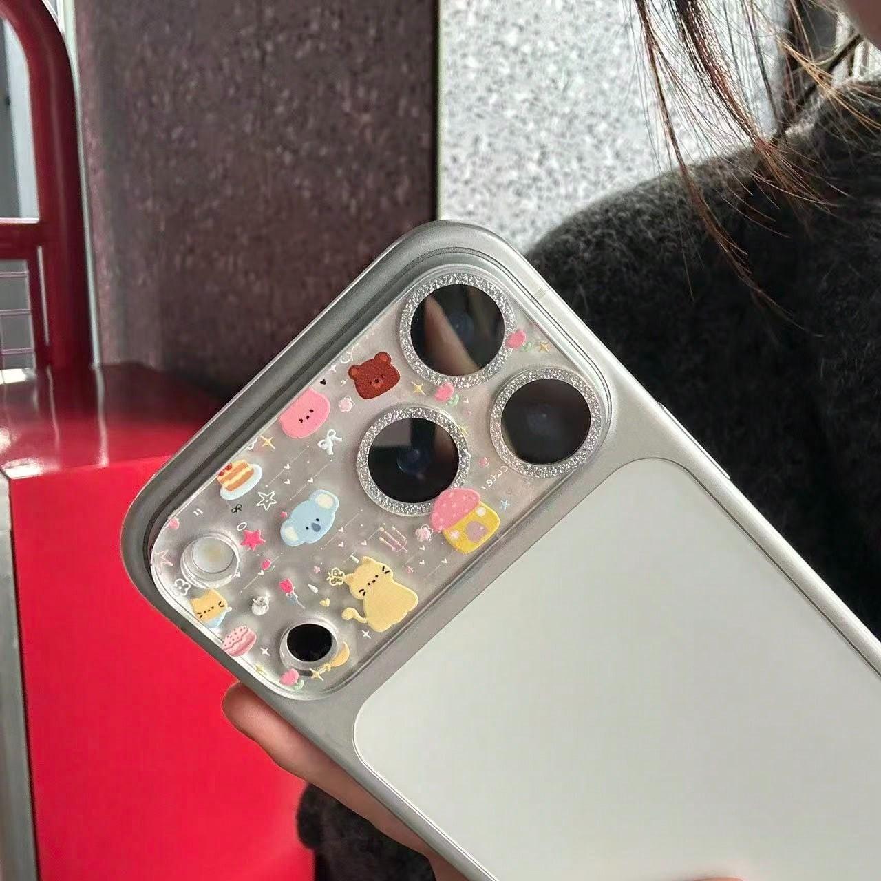 Cute Cartoon Pattern Camera Lens Protector Cover Perfect Fit for iPhone 17 Pro Max, Protective Anti-Dust Scratch Resistant HD Photography Smartphone Case Accessories